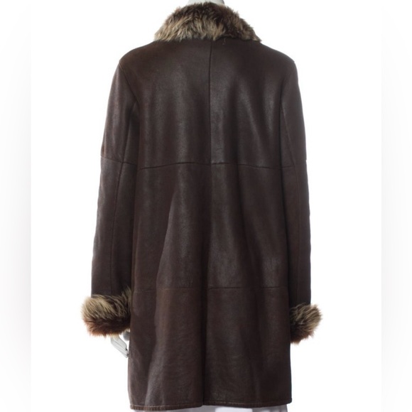 Siennastudio brown shearling jacket - Picture 4 of 13
